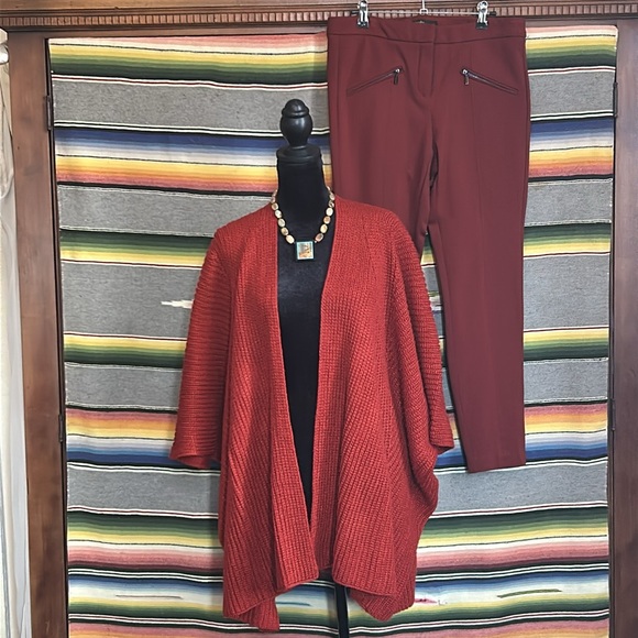 Rusty Hued Chunky Knit Cardigan OSFM - Picture 8 of 8